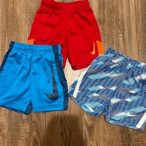 EUC! 3 pairs of Nike dri fit shorts, 3T